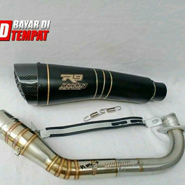 knalpot racing r9 h2 all matic vario beat nmax pcx fino dll