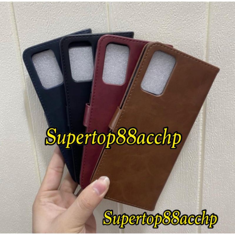 Infinix Note 8 Hot 10 Flip Leather Cover Wallet Kulit Dompet Case