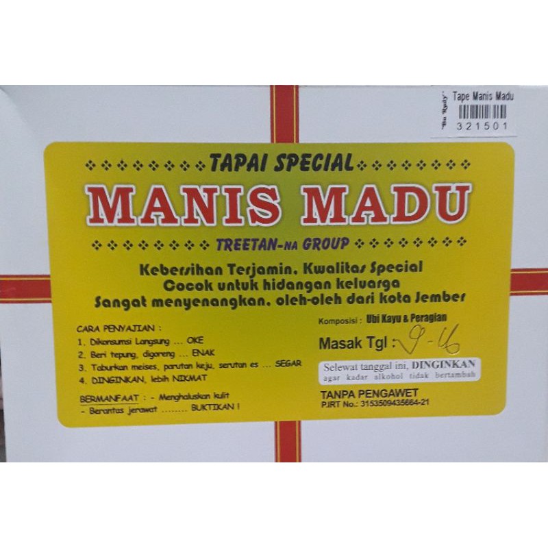 

tape special manis madu
