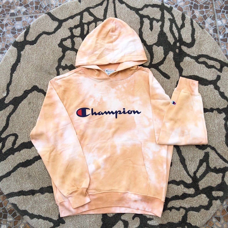 Hoodie champion script tie dye