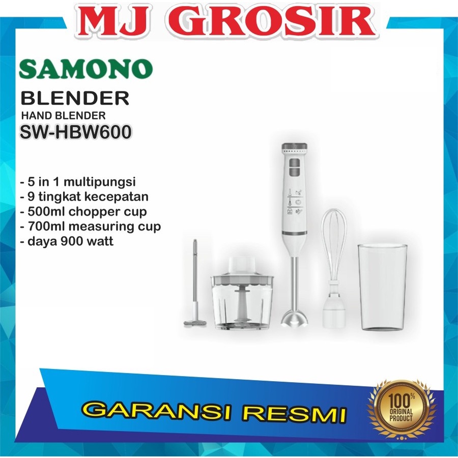 BLENDER SAMONO SW HBW 600 HAND BLENDER SW-HBW600 MULTIFUNGSI