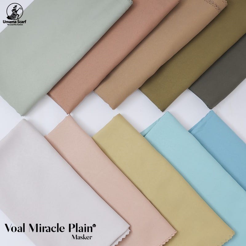 Hijab Segiempat Basic Voal Miracle Polos Kerudung Segiempat Basic Voal Miracle Umama set Masker Pasar Hija'b