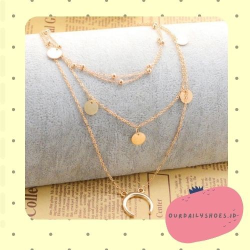 ★ODS★  FA39 Kalung Sabit Tingkat  Accssecories kalung.