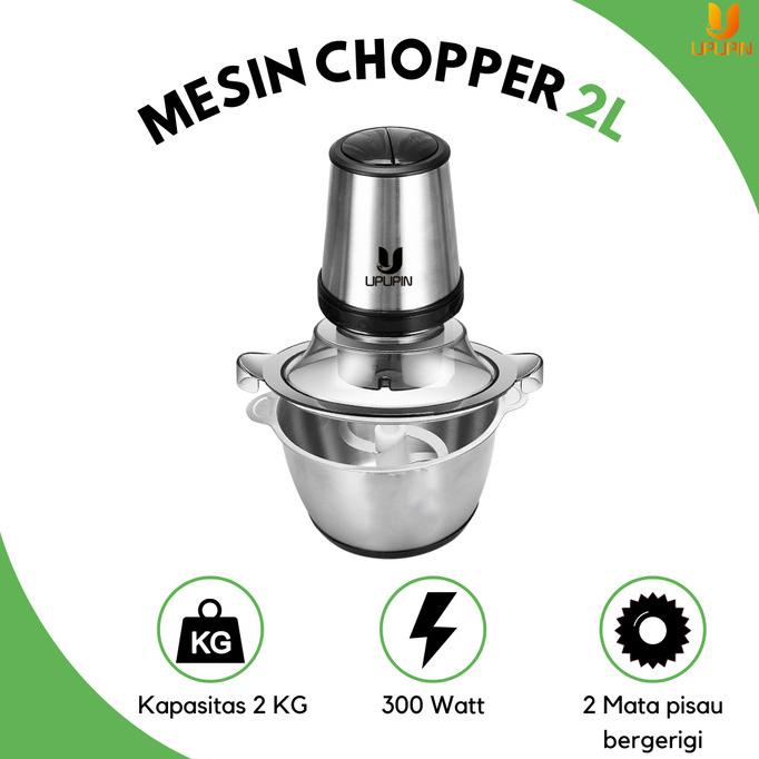 Upupin 2L Chopper Daging Mesin Penggiling Daging/Sayur Chopper Meat