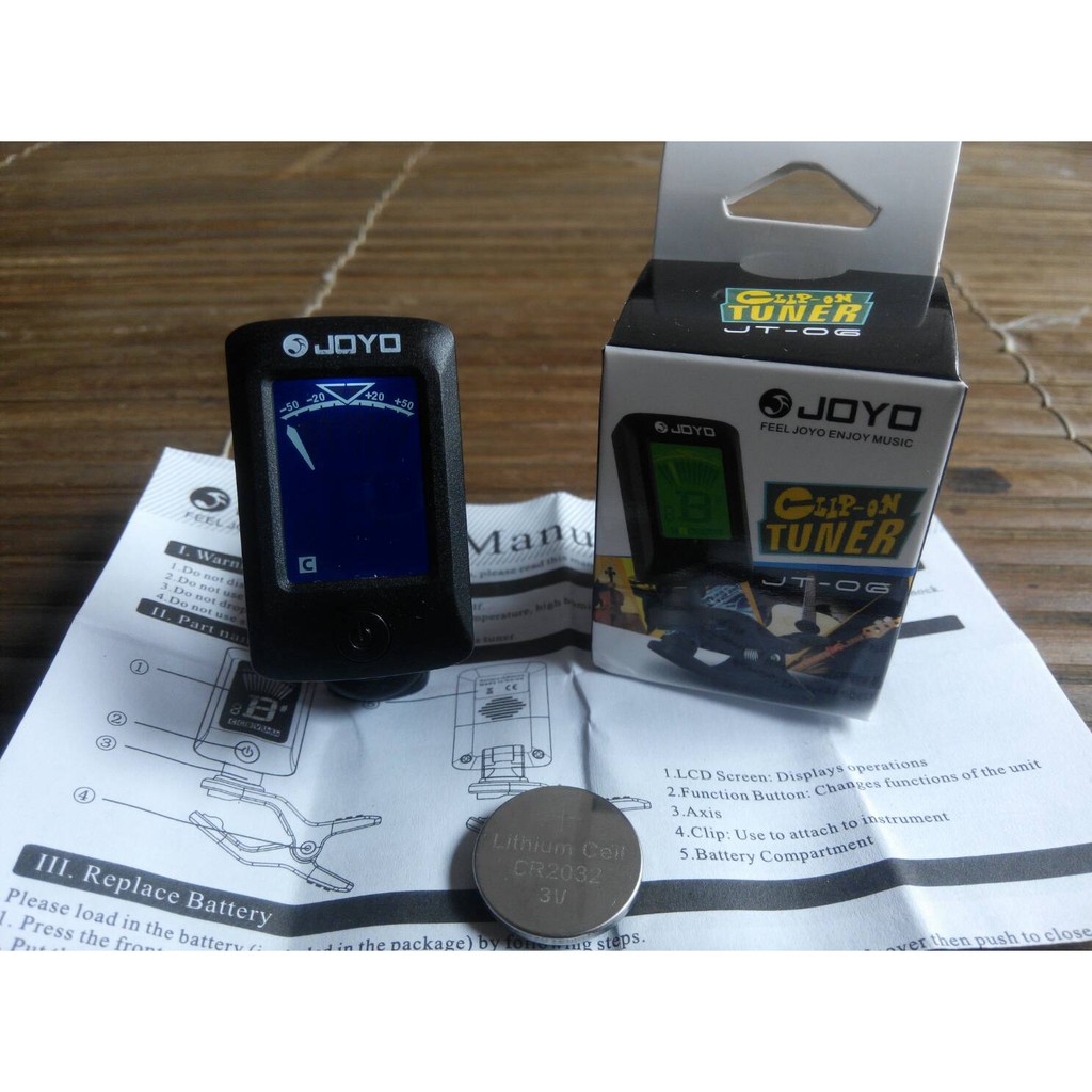 Tuner Guitar JOYO JT-06 Clip-on Tuning for Gitar, Bass, Ukulele