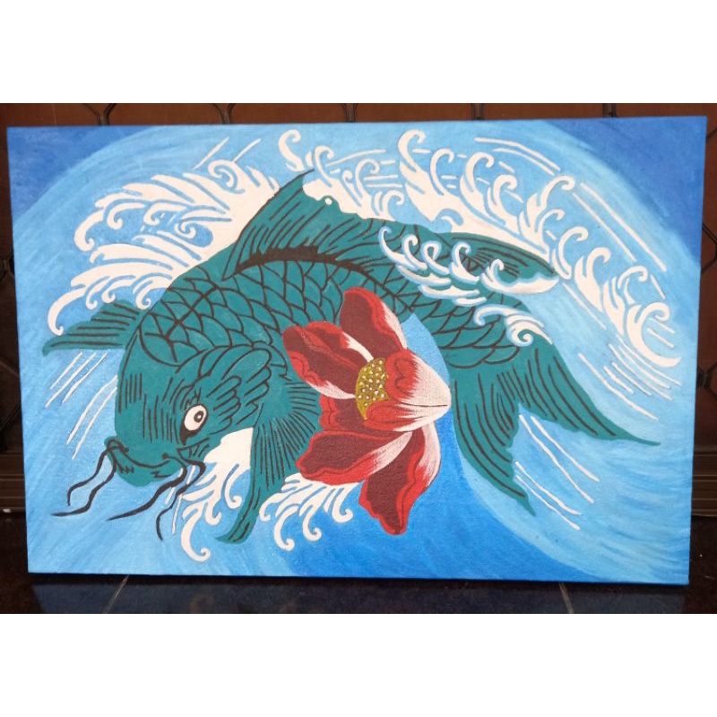 Lukisan kanvas ikan 003