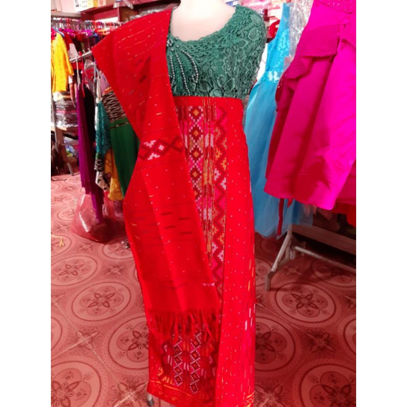 KAIN SONGKET TENUN BATAK SADUM ATBM MERAH