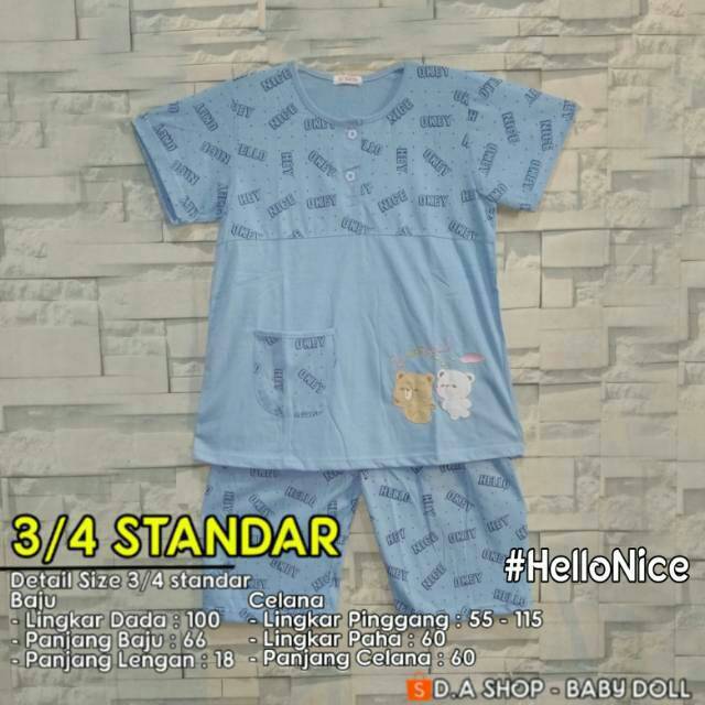 3/4 Standar LORITA By SOFIE - Baju Tidur Lorita Terlaris