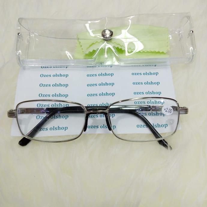 [[BISA COD]] kacamata baca plus bahan lensa kaca asli untuk pria dan wanita