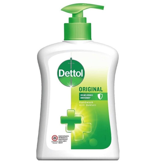 Dettol Sabun Cuci Tangan Cair Handwash Botol Tekan Pump ORIGINAL HIJAU ukuran 245ml