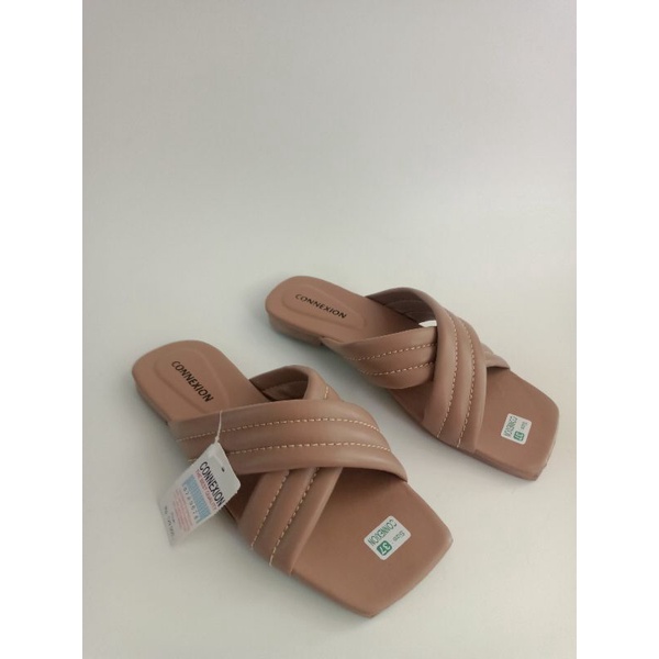 Sandal Cewek Flat Connexion Slop Silang Sendal Teplek Wanita Fashion Brand Matahari (CNX SLG 030)