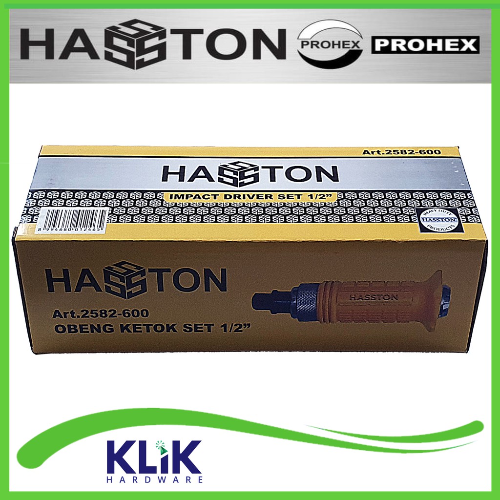 Hasston Prohex Obeng Ketok Set 6 Pcs - Impact Screwdriver 2582-600