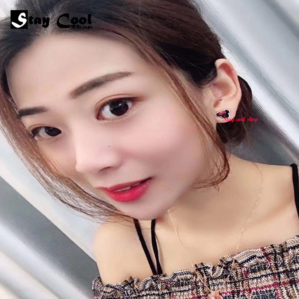 Anting titanium asli mickey mouse Korean Fashion Qualitas Import Bisa Cod Bayar Ditempat