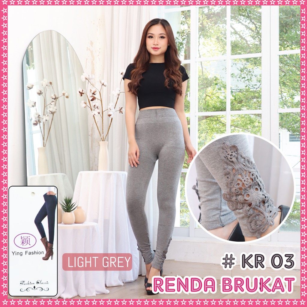 Legging Renda Brukat Wanita * KR03 */ LEGGING RENDA WANITA FASHION / legging import / ying fashion