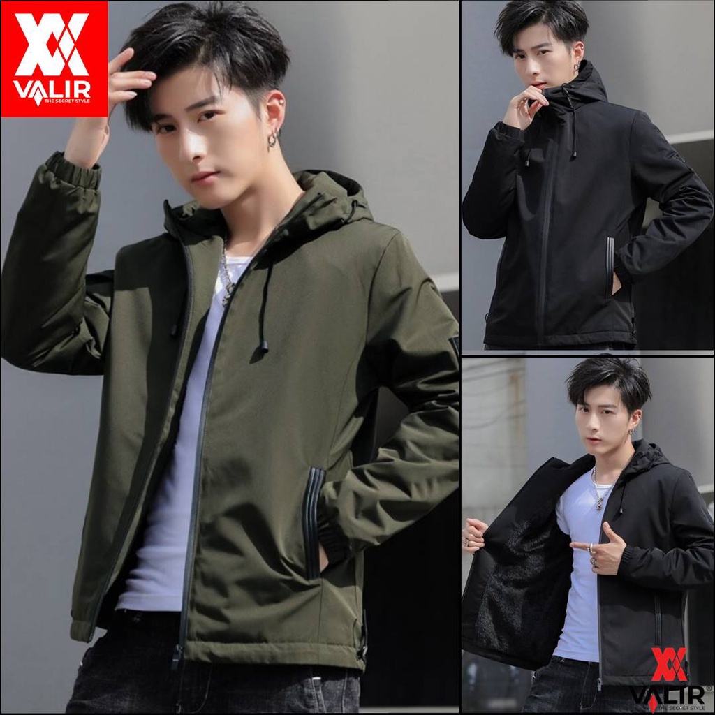 Valir Seoma - Jaket Pria Casual Jaket Bahan Taslan Jaket Cowok Korea Waterproof