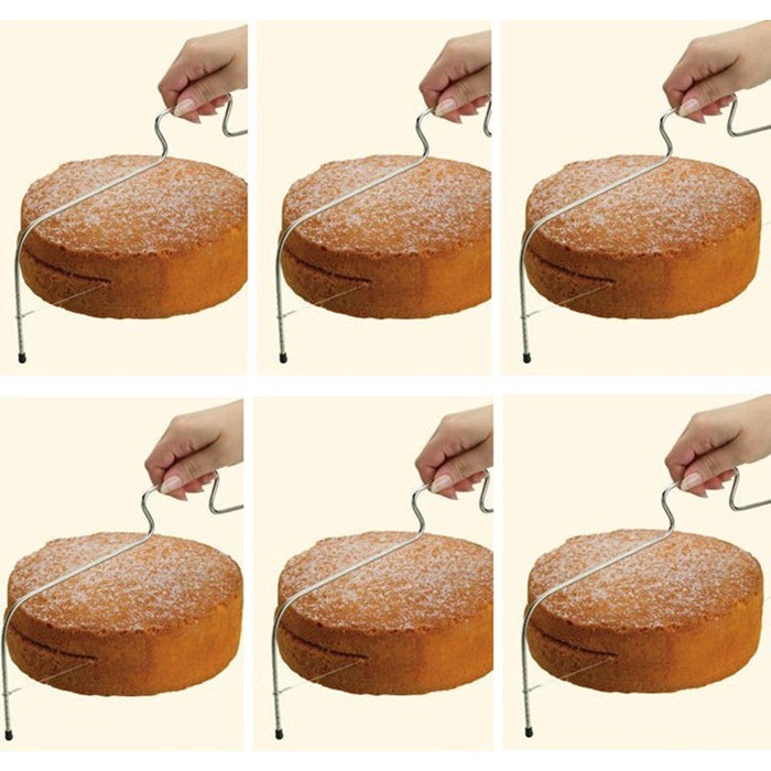 【TERSEDIA &amp; COD】Alat Pemotong Kue Model Kawat Dapat Disesuaikan
