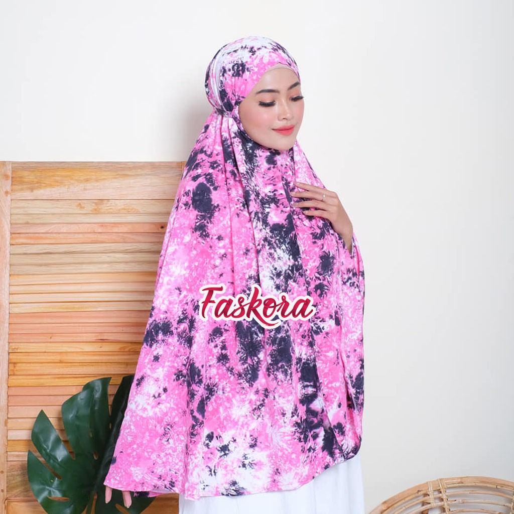 Kerudung Bergo Maryam Jumbo Tie dye / Khimar Jumbo Murah / Bergo Maryam Jumbo XXL