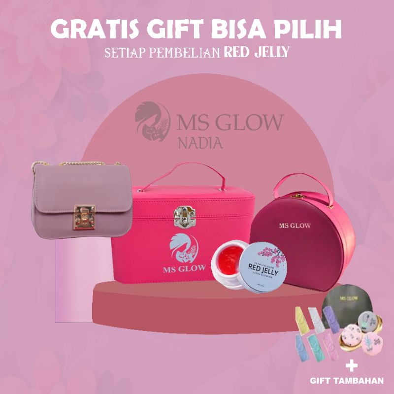 (FREE BOX/TAS) Red Jelly MS GLOW