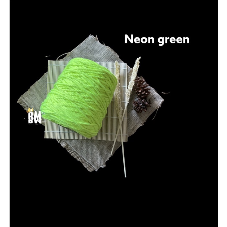 Tali katun warna NEON GREEN 1kg