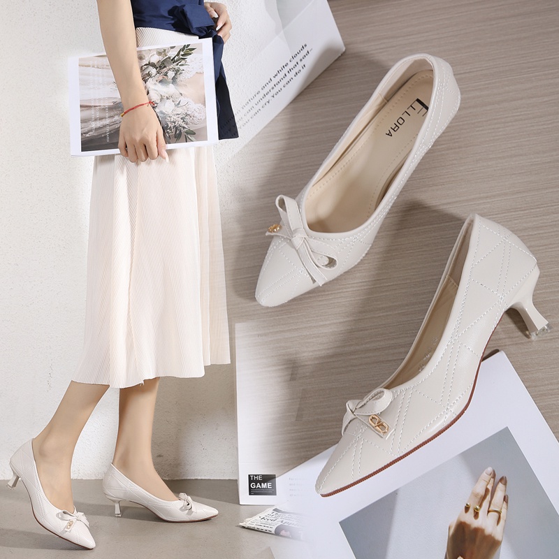 ELLORA EG-8830 Sepatu Heels Wanita Kerja Import 5cm Sintetis