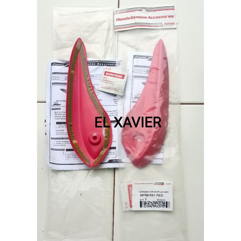 GARNISH KNALPOT GARNISH COVER MUFFLER BEAT POP ORI HONDA AHM