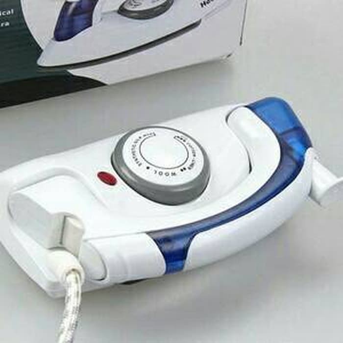 Setrika Uap MINI Setrikaan Lipat Steam Iron Steamer Traveling Baju Pakaian