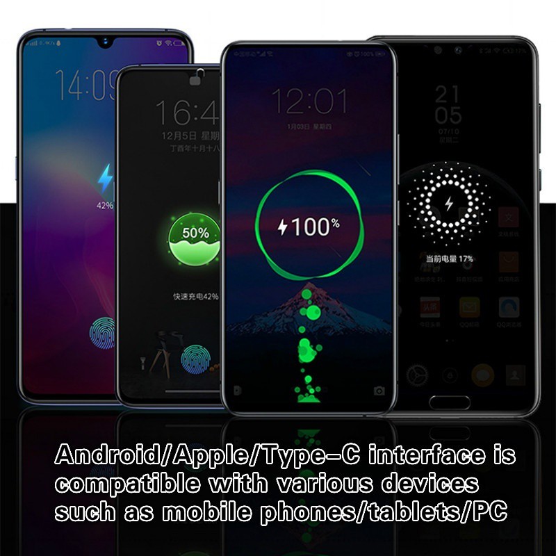 Bahan Silikon Cair Charger Multi Fungsi 3in1 Universal Fast Charging Kabel USB Untuk Android Apple Type-C