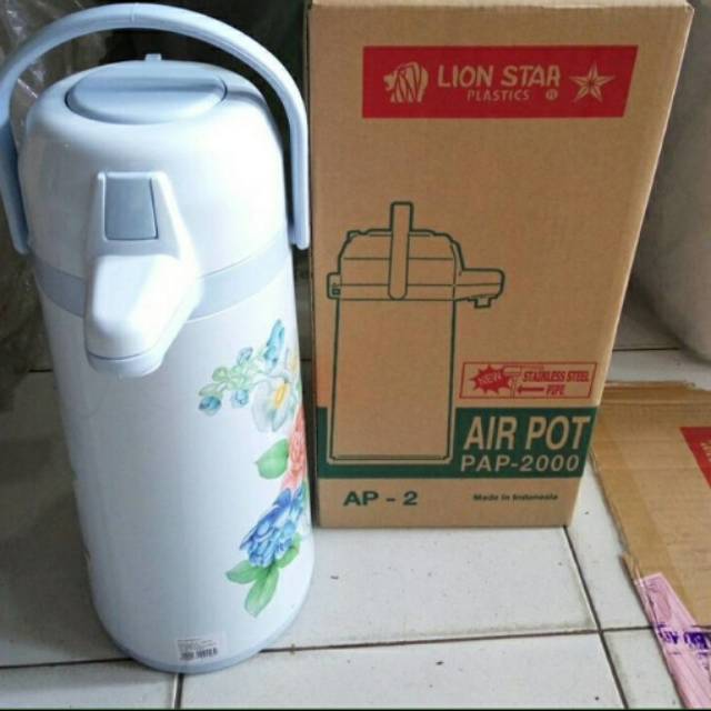 TERMOS AIR POMPA 2 LITER LION STAR PAP 2000 AP-2 / AIR POT PENCET LIONSTAR VACUUM FLASK