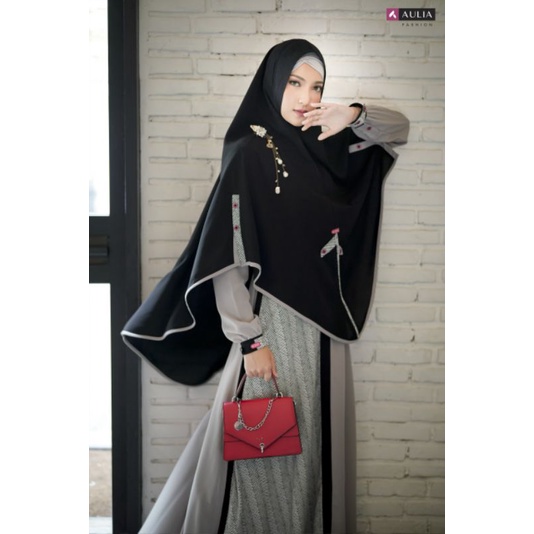 SET GAMIS AULIA SULTAN 9 SILVER JETBLACK