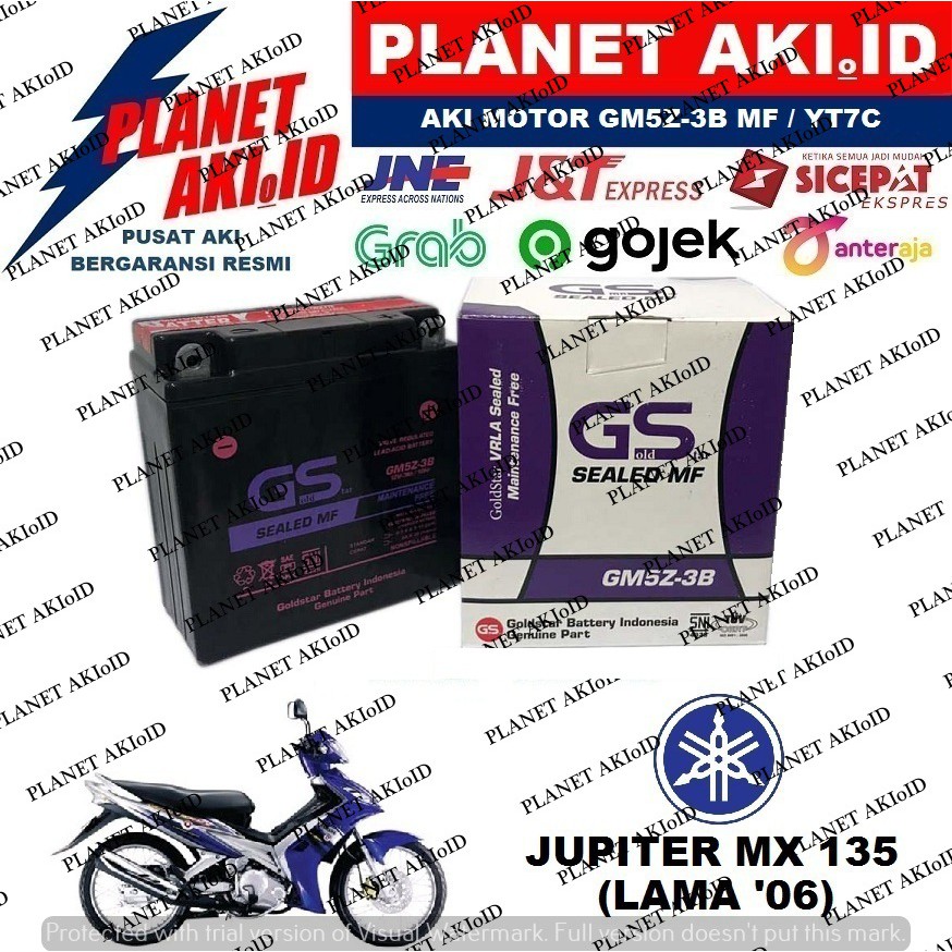 Aki Motor Yamaha Jupiter MX 135 Lama GM5Z3B Accu Kering MF