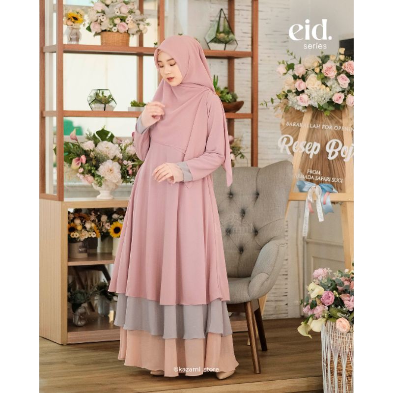 Ready Princess Dress Dewasa set Pashmina || Kazami_store