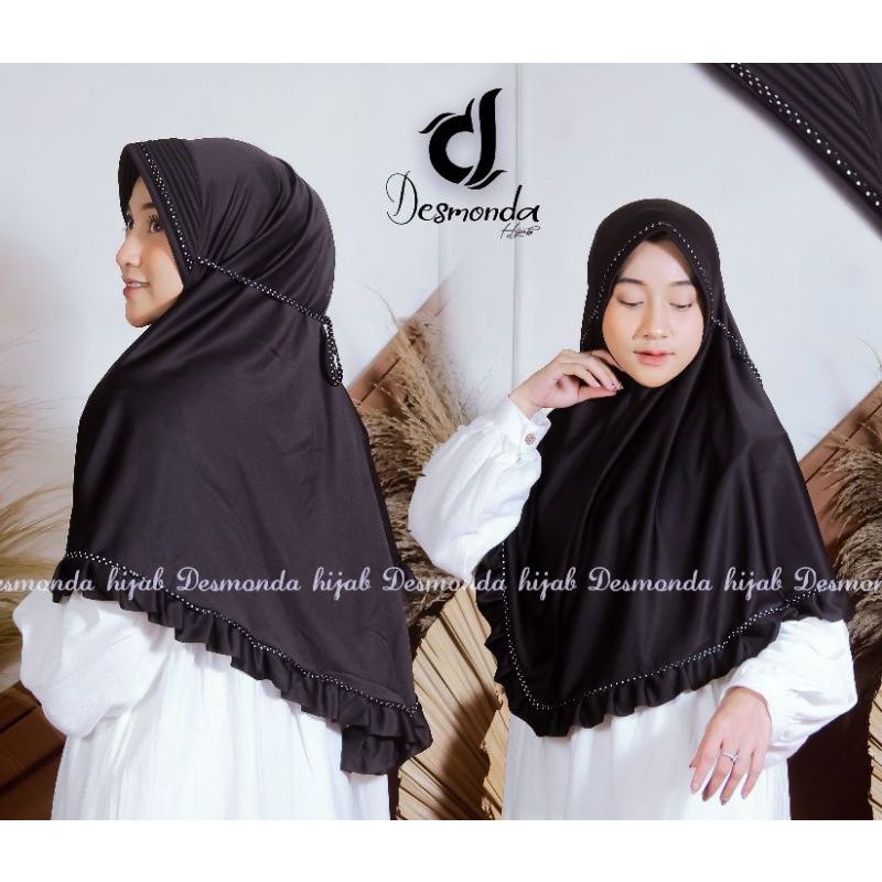 Kerudung dewasa Jumbo Latifa Polka Rempel Premium  |fashion