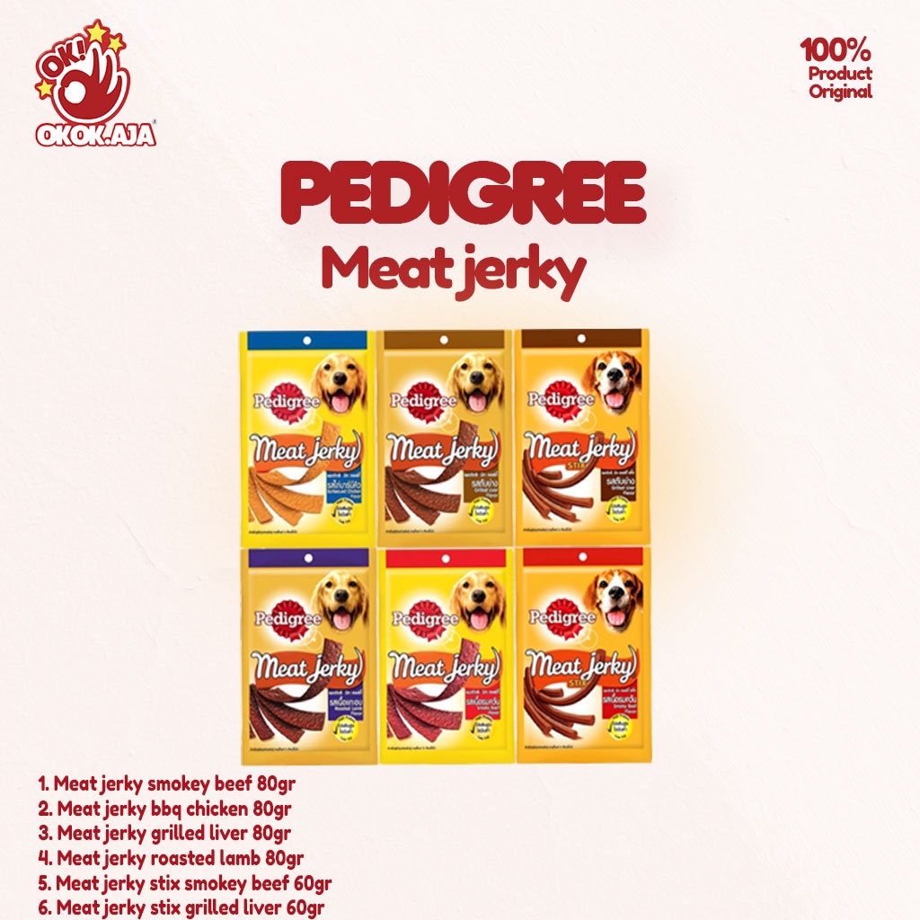 PEDIGREE MEAT JERKY - Cemilan Snack Anjing murah