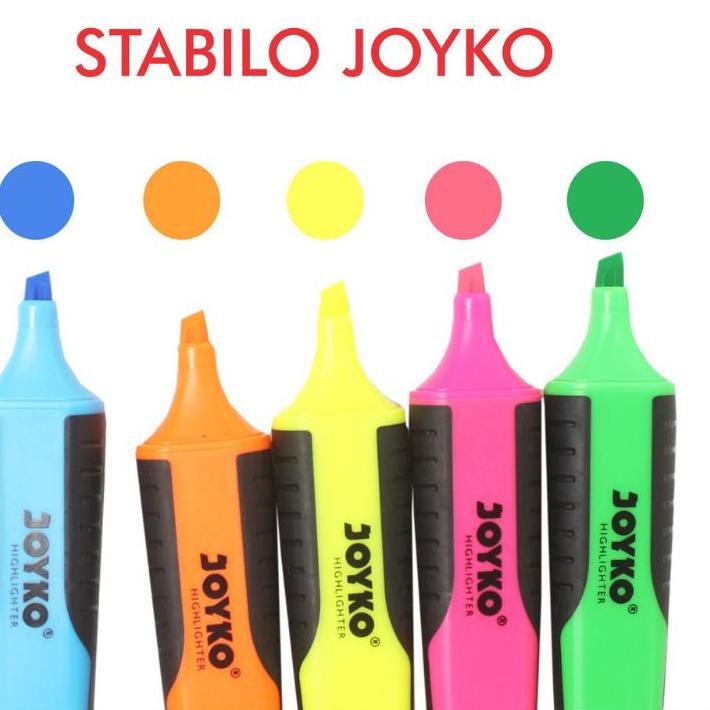 

NEW !!! 7.7 Stabilo/Highligter Joyko (10 pcs ) [KODE 393]