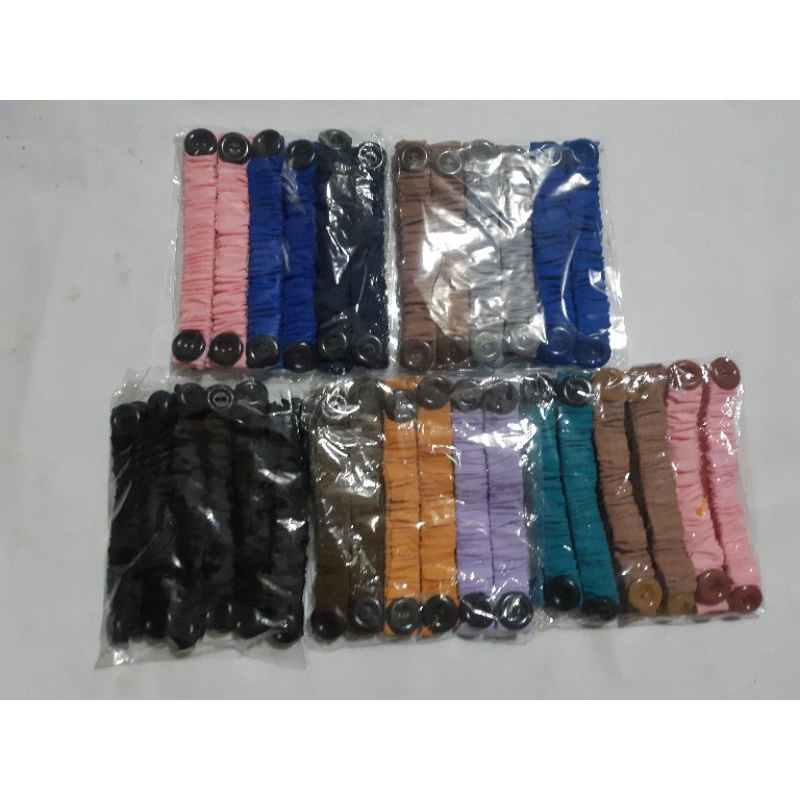 6 PCS KONEKTOR MASKER HIJAB POLOS WARNA (RANDOM)