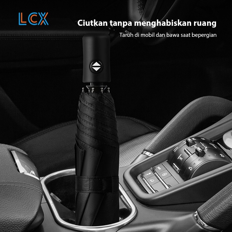 LCX Otomatis Payung Lipat Premium Anti Sinar UV Matahari Panas Hujan Protection VS-106