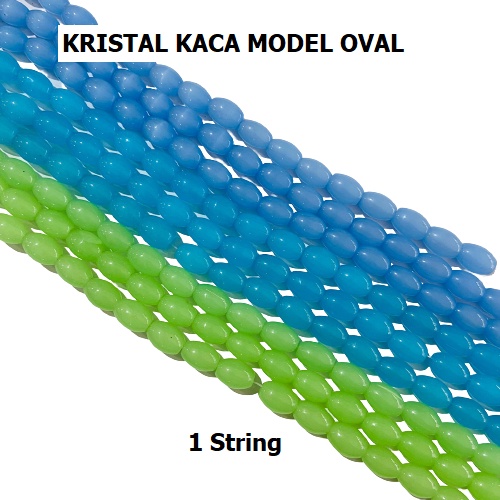 Kristal Kaca Model Oval Uk 8x11mm Harga/1 Renceng