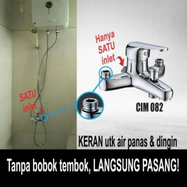 Instant shower mixer /Kran bathtub sistem langsung Cello CIM 082