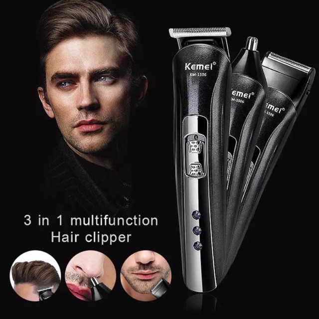 Clipper Kemei Km 1506 3 In1 Alat Cukur Rambut Kumis Shopee Indonesia