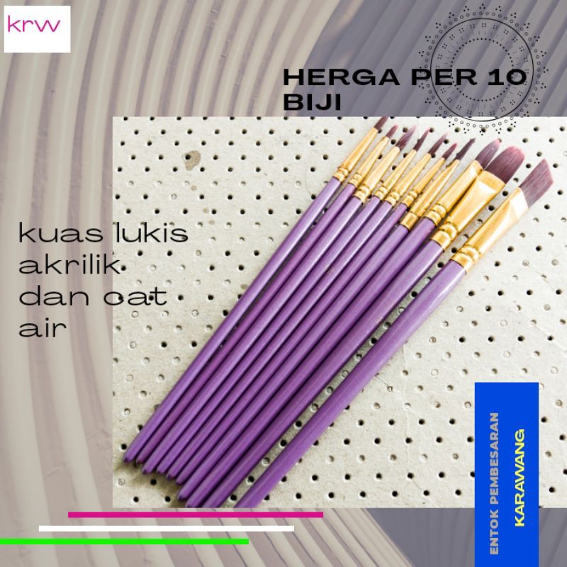 

10 biji kuas lukis akrilik