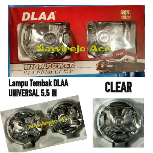 Lampu Tembak DLAA Universal 5,5 in Clear