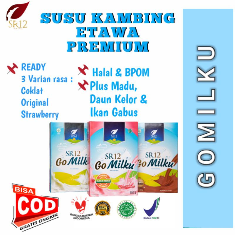 

[TANPA GULA] SUSU KAMBING GOMILKU SR12 KUALITAS PREMIUM BPOM PLUS MADU SUSU KAMBING MERAWAT LAMBUNG ASAM URAT KOLESTEROL SUSU KAMBING PENGGEMUK BADAN SUSU KAMBING DAYA TAHAN TUBUH SUSU KAMBING CERDAS SUSU KAMBING KESEHATAN JANTUNG SUSU KAMBING PREMIUM