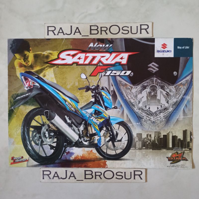 Poster brosur katalog leaflet Suzuki Satria F 150/Satria F150/Satria FU 2013