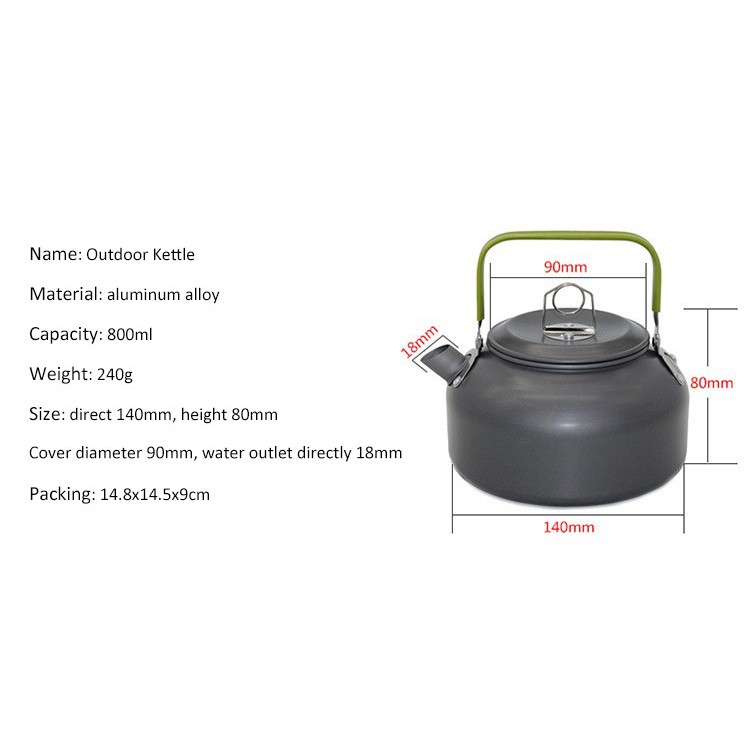 Teko Ketel 1,1 L DS 11 Camping Teapot DS11 Teko Kettle 1,1 Liter DS11