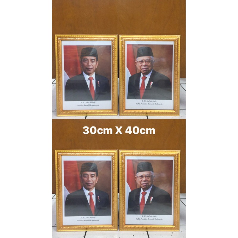 Bingkai foto presiden wakil frame ukuran 30cm X 40cm