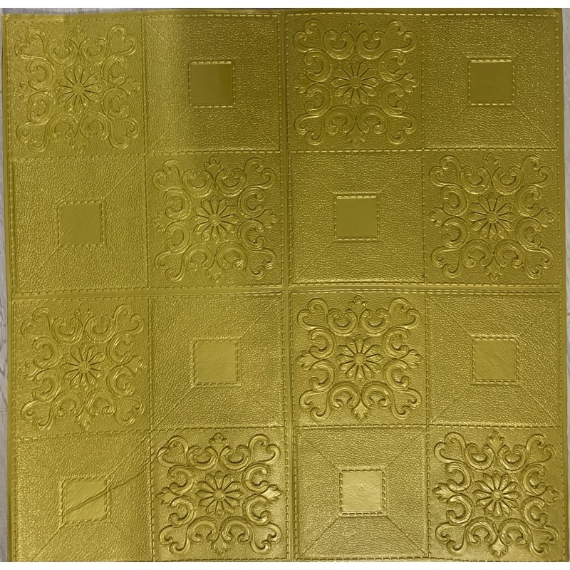 wallpaper 3D Foam / wallfoam dinding 3D Motif bata-batik gold