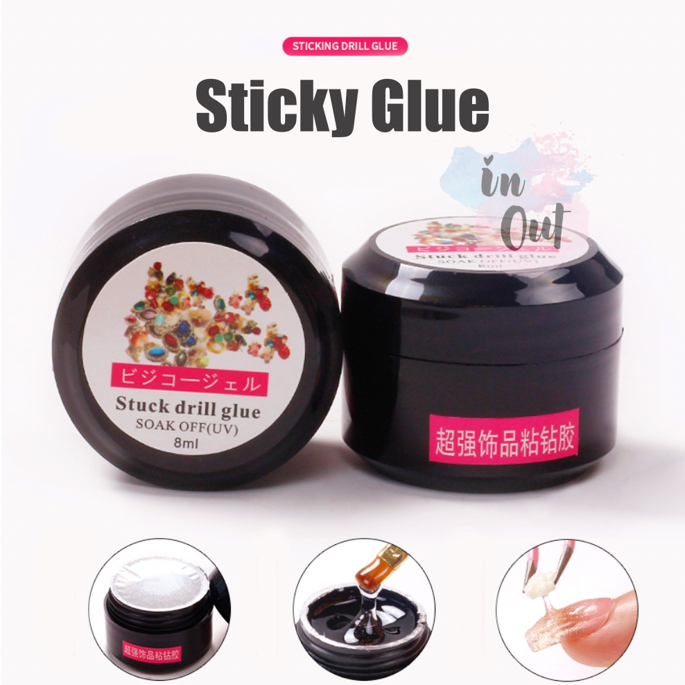 Lem Aksesoris kuku / Sticking Drill Glue / Nail Glue Gel Nail Art Lem Kupal Manicure Pedicure KU026