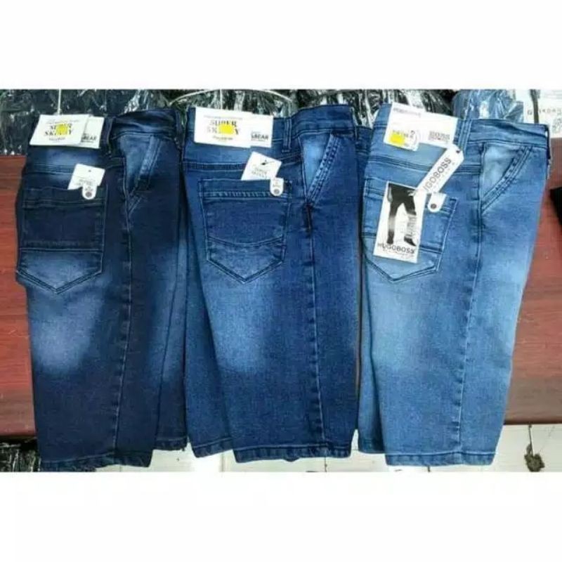 CELANA JEANS PENDEK HITAM//CELANALEPIS JEANS//CELANA SANTAI//CELANA PENDEK DISTRO// Jeans Pendek Cowok Pria Biru muda Biru dongker Berkualitas Celana Pendex Pria jumbo 32/38