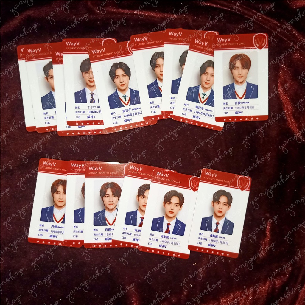 [READY / SET] BACK TO SCHOOL WVIS ID CARD PVC PHOTOCARD FAN MADE UNOFFICIAL YANGPASHOP XIAOJUN HENDE