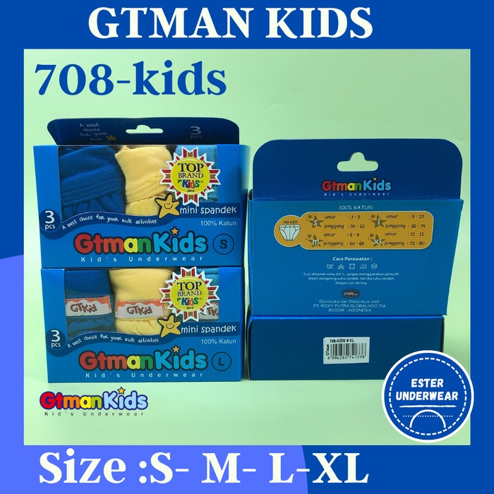 Celana Dalam Anak GTMAN 708 KIDS ISI 3 PCS